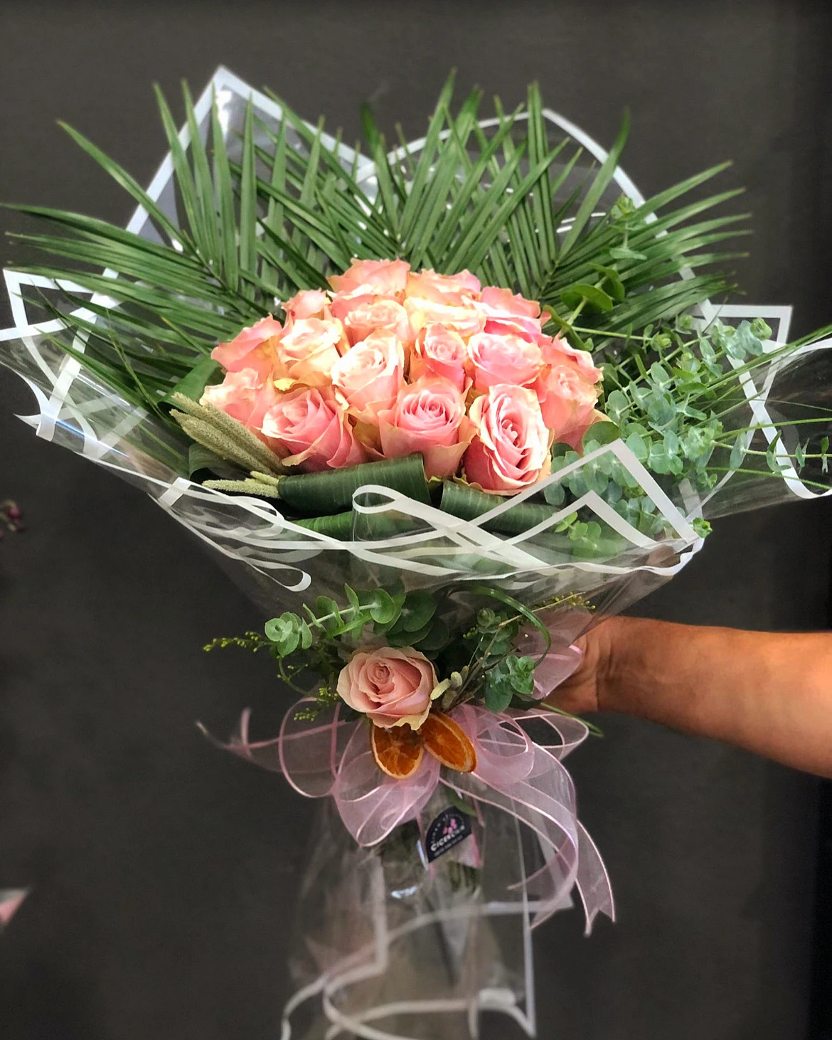 Toz Pembe Gül Buketi